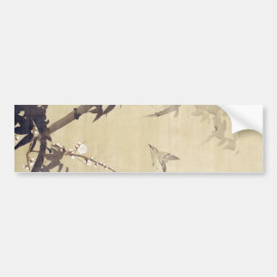 竹に鳥, 其一 Bird and Bamboo, Kiitsu, Japan Art Bumper Sticker