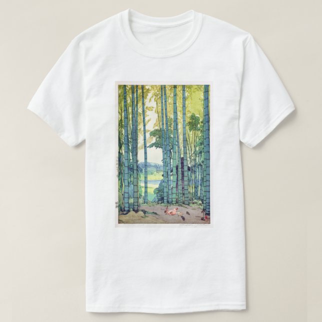 竹林, Bamboo grove, Hiroshi Yoshida, Woodcut T-Shirt (Design Front)