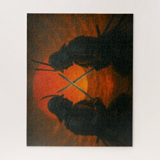 紅の対峙 ― 夕陽に剣が交わる時 / Crimson Duel – Blades Cross at Jigsaw Puzzle