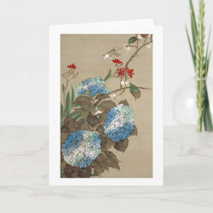 紫陽花, 抱一 Hydrangea, Hōitsu Card