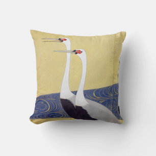 群鶴図屏風(部分), 其一 Cranes(detail), Kiitsu Cushion