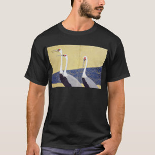 群鶴図屏風（部分）, 其一 Cranes(detail), Kiitsu T-Shirt