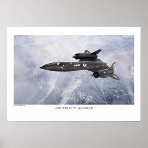 航空芸術ポスター「ロッキードSR-71ブラックバード」 POSTER