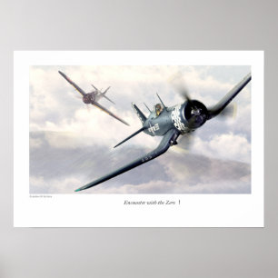 航空芸術ポスター「F4Uコルセア」 POSTER