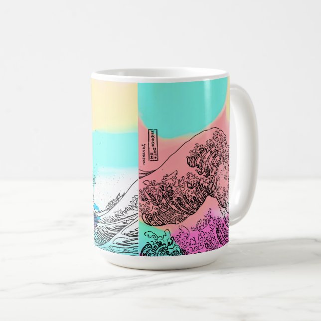 色＿波＿The Great Wave…color トートバッグ Coffee Mug (Front Right)