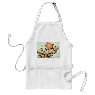菊と蜂, 北斎 Chrysanthemum and Bee, Hokusai Standard Apron