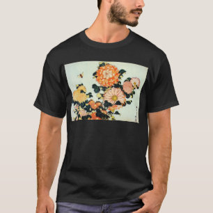 菊と蜂, 北斎 Chrysanthemum and Bee, Hokusai T-Shirt