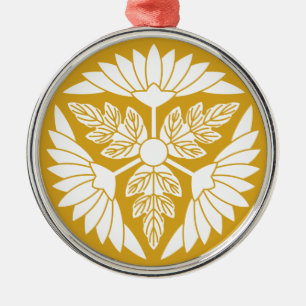 葉付菊車 METAL TREE DECORATION