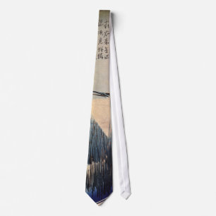 葦に白鷺, 広重 White heron and Reed, Hiroshige, Ukiyo-e Tie