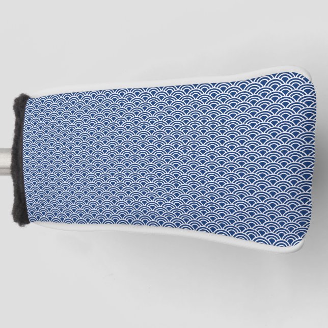 藍色の波小紋 GOLF HEAD COVER (Front)