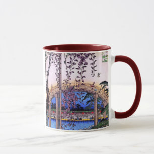 藤と太鼓橋, 広重 Wisteria and Arched Bridge, Hiroshige Mug