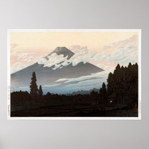 裾野の富士, Mt. Fuji from Susono, Hasui Kawase, Woodcut Poster