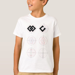 違い釘抜きの作図 T-Shirt