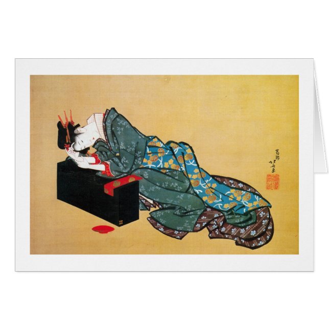 酔った女, 北斎 Drunk Woman, Hokusai (Front Horizontal)