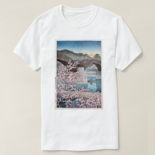 錦帯橋の春宵, Spring at Kintai Bridge, Hasui Kawase T-Shirt