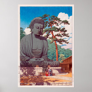 鎌倉大仏, Great Buddha at Kamakura, Hasui Kawase Poster