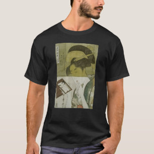 鏡を見る女, 歌麿 Woman who Sees mirror, Utamaro, Ukiyoe T-Shirt