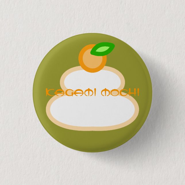 鏡餅(kagami mochi) 3 cm round badge (Front)