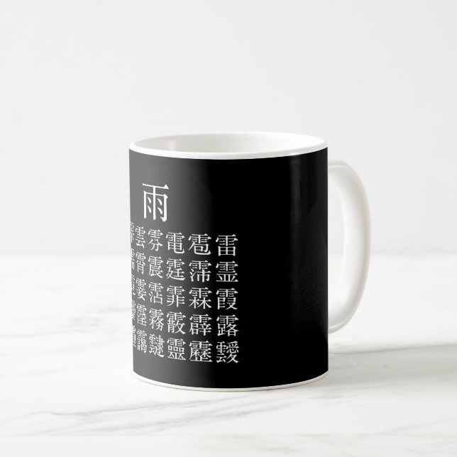 雨と雨冠の漢字 COFFEE MUG (Front Right)