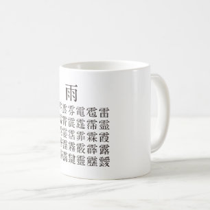 雨と雨冠の漢字 COFFEE MUG