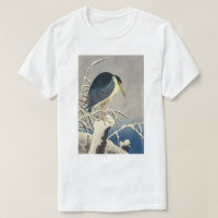 雪に青サギ, 小原古邨 Blue heron in the Snow, Ohara Koson