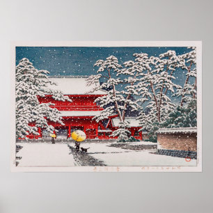 雪の増上寺, Zôjô-ji Temple in the Snow, Has Poster