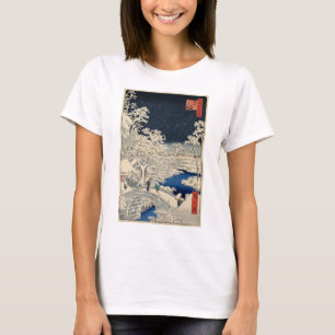 雪の太鼓橋, 広重 Snowy Drum bridge, Hiroshige, Ukiyo-e T-Shirt