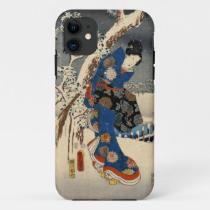 雪の芸者, 豊国 Geisya in Snow, Toyokuni, Ukiyo-e iPhone 11 Case
