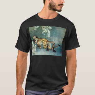 雪中虎図, 北斎 Tiger in the Snow, Hokusai T-Shirt