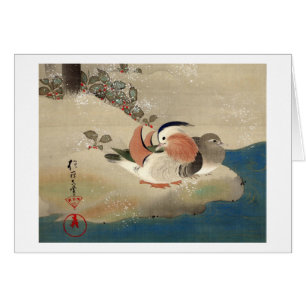 雪中鳥図（部分）, 抱一 Birds in the Snow(detail), Hōitsu