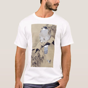 雪中鷹図, 柴田是真 Hawk in the Snow, Shibata Zeshin T-Shirt