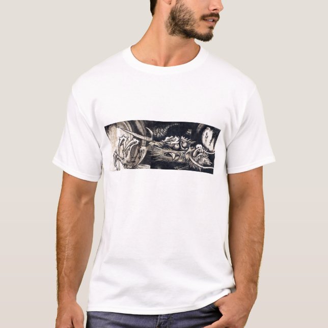 雲龍図, 曾我蕭白 Dragon with Cloud, Sumi-e T-Shirt (Front)