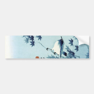 青い鳥, 古邨 Bird in Blue, Koson, Ukiyo-e Bumper Sticker