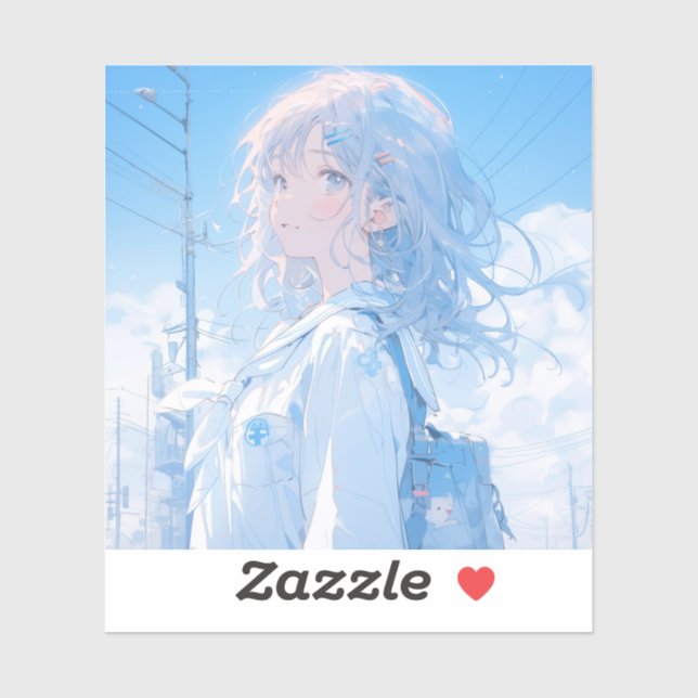 青と夏/Blue and Summer | 東京娘 GenerartiveAI シール (Sheet)