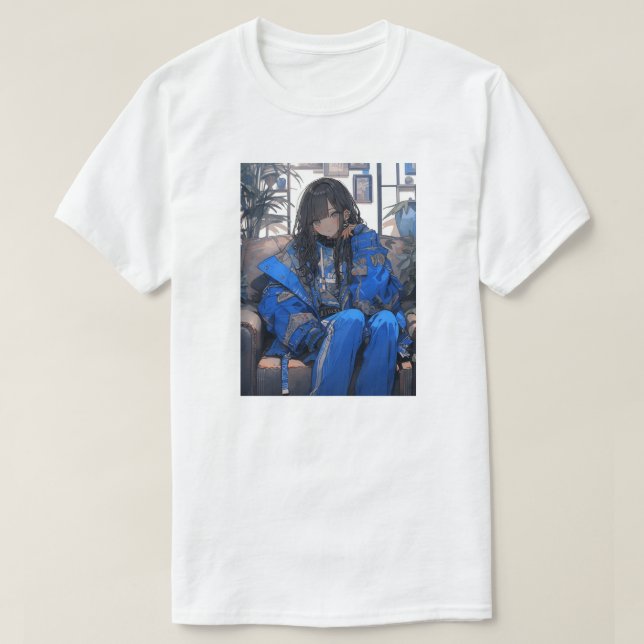 青春のインディゴ/Indigo Youth Tshirts | 東京娘 GenerartiveAI (Design Front)