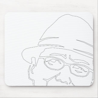 顔　黒ライン MOUSE PAD