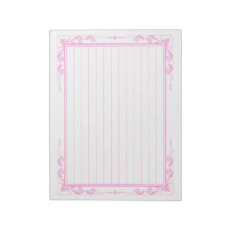 飾り罫線用紙＜桃＞[pk12] notepad