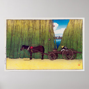 駒形河岸, Komagata Embankment, Hasui Kawase, W Poster