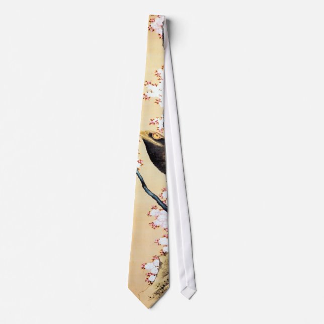 鷲と桜, 北斎 Eagle and Cherry Blossoms, Hokusai Tie (Front)
