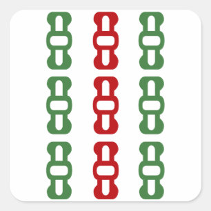 麻雀牌 9索 / NINE OF BAMBOOS -MAHJONG TILE- SQUARE STICKER