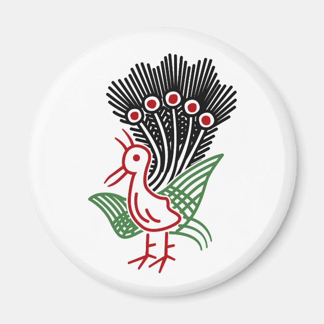 麻 雀 牌 1索 イ ー ソ  -01 MAGNET (Front)