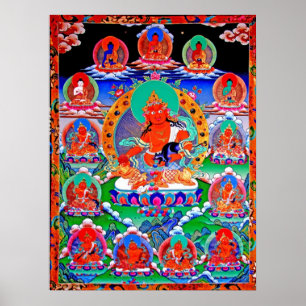 黃財神Yellow Jambhala n retinue Poster