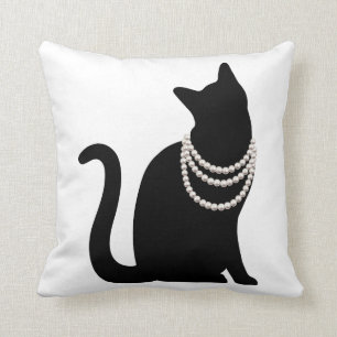 黒猫と宝石 クッション CUSHION