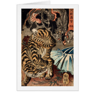 龍虎, 国芳 Tiger & Dragon, Kuniyoshi, Ukiyo-e
