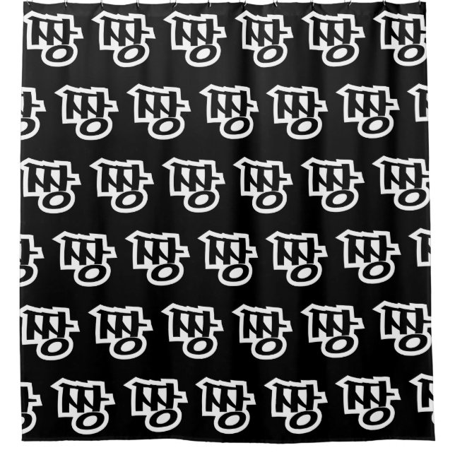 짱 JJANG - The BEST ~ Korean Slang Hangul Language Shower Curtain (Front)