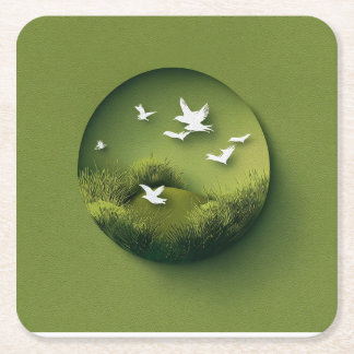 초록액자 SQUARE PAPER COASTER