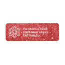 Search for glitter snowflake return address labels Modern