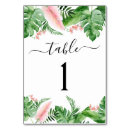 Search for tropical numbers table cards Green