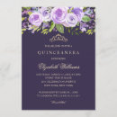 Search for lavender quinceanera invitations Floral