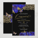 Search for royal blue black gold invitations Butterfly